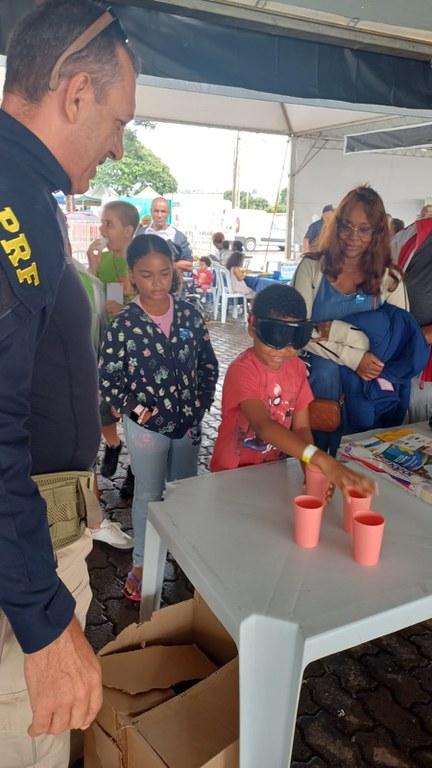 A PRF participa de um evento organizado pela Secretaria de Justiça do Distrito Federal.